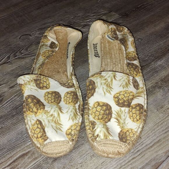 Soludos Pineapple print  espadrilles  Sz 9 - Picture 1 of 7
